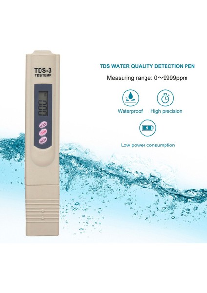 Taşınabilir Su Kalitesi Analizörü Tds3/temp LCD Dijital Tds Metre Test Cihazı Filtre Kalemi Su Kalitesi Saflık Renk Rastgele (Yurt Dışından) fiyatları