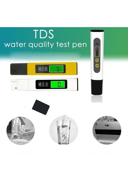 Dijital Tds Metre Test Cihazı Taşınabilir Kalem 0.01 Yüksek Doğru Filtre Ölçme Su Kalitesi Saflık Test Aracı Akvaryum Havuzu Için (Yurt Dışından)