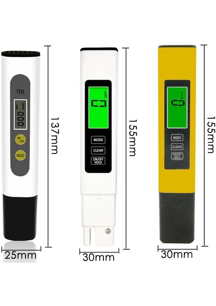 Dijital Tds Metre Test Cihazı Taşınabilir Kalem 0.01 Yüksek Doğru Filtre Ölçme Su Kalitesi Saflık Test Aracı Akvaryum Havuzu Için (Yurt Dışından)