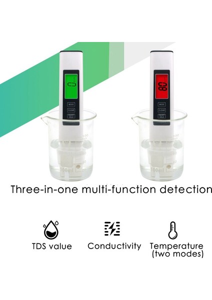 Dijital Tds Metre Test Cihazı Taşınabilir Kalem 0.01 Yüksek Doğru Filtre Ölçme Su Kalitesi Saflık Test Aracı Akvaryum Havuzu Için (Yurt Dışından)