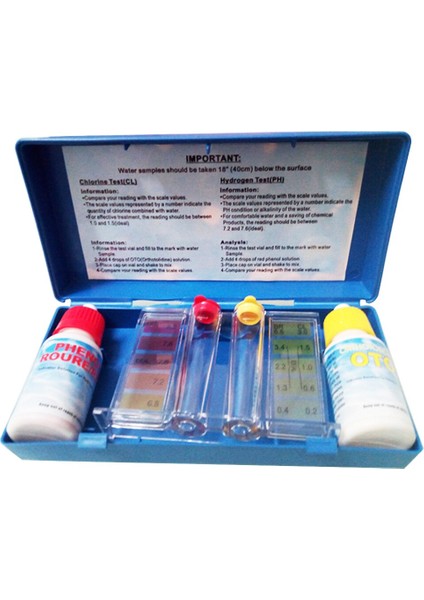 Yüzme Havuzu Pratik Su Kalitesi Test Kiti Ev Hydrotool Aksesuarları Taşınabilir Ph Klor Araçları Topraksız Akvaryum (Yurt Dışından)