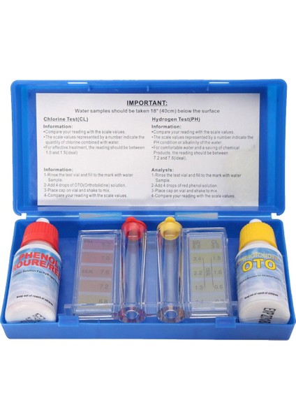 Yüzme Havuzu Pratik Su Kalitesi Test Kiti Ev Hydrotool Aksesuarları Taşınabilir Ph Klor Araçları Topraksız Akvaryum (Yurt Dışından) fiyatları