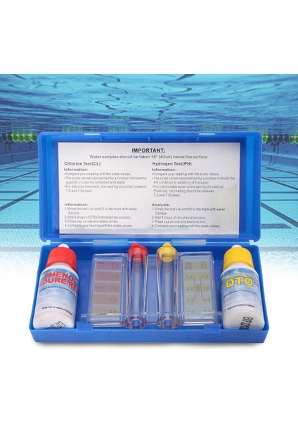Yüzme Havuzu Pratik Su Kalitesi Test Kiti Ev Hydrotool Aksesuarları Taşınabilir Ph Klor Araçları Topraksız Akvaryum (Yurt Dışından) fırsatları