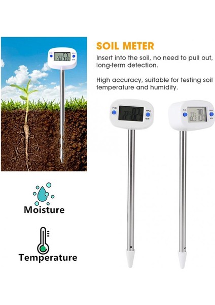 Nem Ölçer Mini Elektronik Toprak Sıcaklığı Nem Ölçer Sıcaklık Nem Test Cihazı Bahçe Bitkileri Toprak Için (Yurt Dışından) fırsatları