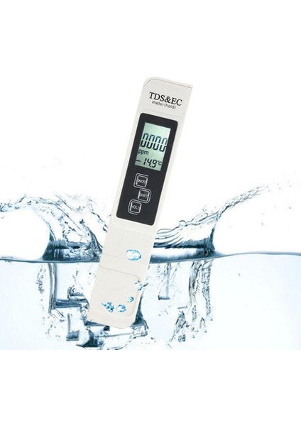 Tds Test Kalemi Akvaryum Balık Yank Su Test Cihazı Saflık Test Kalemi Su Arıtma Cihazları Algılama Kalem Test Cihazı 3 In 1 LCD Dijital (Yurt Dışından)