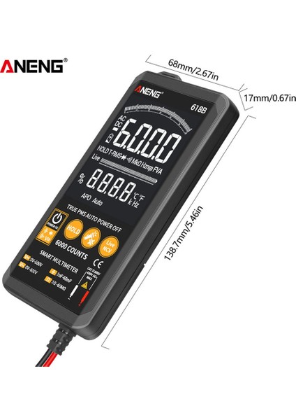 Dijital Multimetre Akıllı Dokunmatik Ekran Dc Analog Bar True Rms Test Cihazı 6000 Sayım Transistör Kapasitör Ncv Test Cihazları Metre (Yurt Dışından) modelleri
