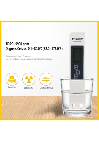 Fonksiyon 3'ü 1 Arada Su Kalitesi Ölçüm Aracı Tds&ec Test Cihazı Tds&ec Metre Sıcaklık Test Cihazı Ph Ölçer 0.00-14.0ph Atc Ez-1 (Yurt Dışından) indirimleri
