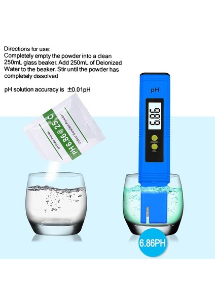 Adet 6 Adet Ph Ölçer Kalem Test Cihazı Doğruluk Ph Düzeltme Tozu Ph4.01 Ph6.86 Ph9.18 Tampon Tozu (Yurt Dışından) indirimleri