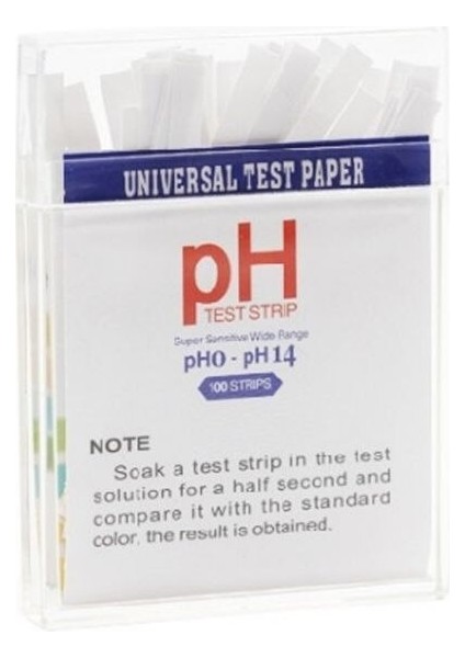 100 Adet Ph Test Şeritleri 0-14 Ölçekli Premium Turnusol Test Cihazı Kağıdı Asit Alkalinite 37MD Için (Yurt Dışından) fiyatları