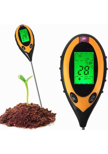 In 1 Dijital Ph Ölçer Toprak Nem Monitörü Sıcaklık Güneş Işığı Test Cihazı Bahçe Bitkileri Için LCD Ekranlı Tarım (Yurt Dışından) modelleri
