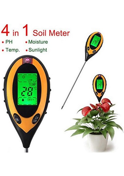 In 1 Dijital Ph Ölçer Toprak Nem Monitörü Sıcaklık Güneş Işığı Test Cihazı Bahçe Bitkileri Için LCD Ekranlı Tarım (Yurt Dışından) indirimleri