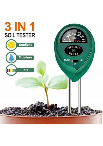 3'ü 1 Arada Dijital Ph Test Cihazı Güneş Işığı Toprak Nemi Ölçer Nem LCD Ekran Otomatik Kapanma Iç Mekan Dış Mekan (Yurt Dışından) indirimleri