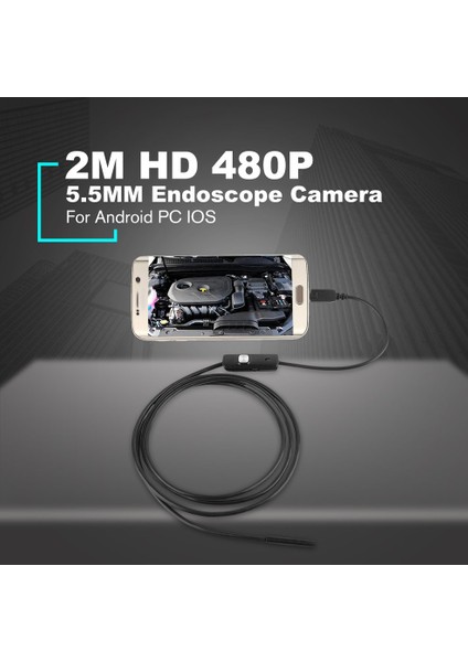 Android Ios Endoskop Için USB Endoskop Kamera Hd 480P 110A 2m Yumuşak Kablo (Yurt Dışından) fırsatları