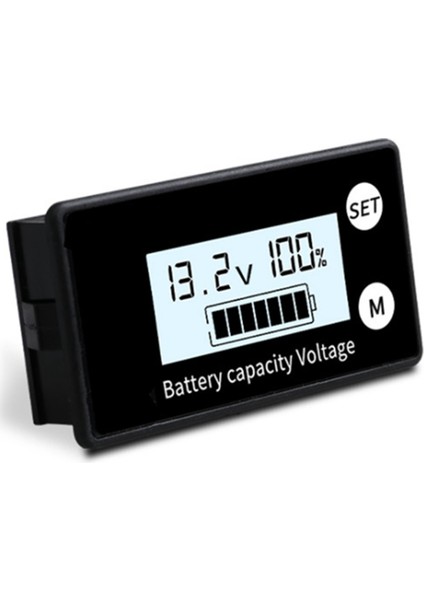Kapasite Göstergesi Dc 8 V-100 V Kurşun Asit Lityum Lifepo4 Araba Motosiklet Voltmetre Gerilim Ölçer (Yurt Dışından)