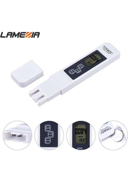 Lamezıa 0-9990PPM Sıcaklık Iletkenlik Test Kalemi Ph Ölçer Tds ve Su Akvaryumu Için 15% Topraksız Dijital Test Cihazı (Yurt Dışından) fiyatları