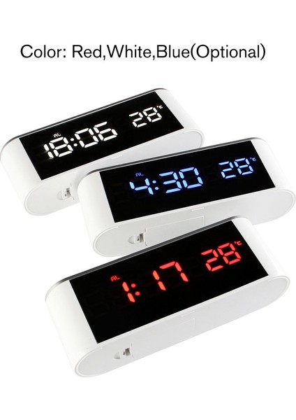 Büyük LCD Elektronik Masaüstü Dijital Masa USB Termometre Alarm Erteleme Saati (Yurt Dışından) modelleri