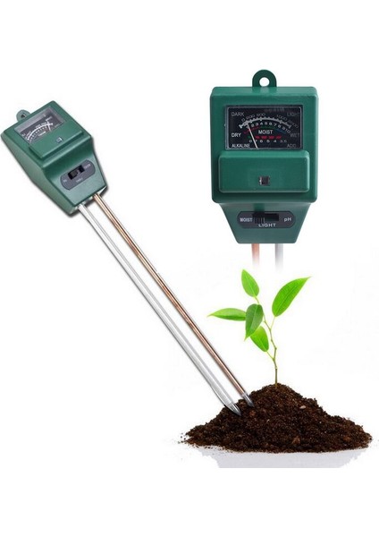 Çiçekler Toprak Ph Test Cihazı 3 In 1 Nem Ölçme Nem Işık Ölçer Topraksız Analizörü Higrometre Bahçe Için (Yurt Dışından)