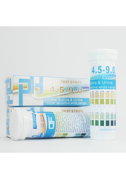 Idrar ve Tükürük Göstergesi Için 150 Şerit Şişelenmiş Ph Test Kağıdı Aralığı Ph 4.5-9.0 (Yurt Dışından) fiyatları