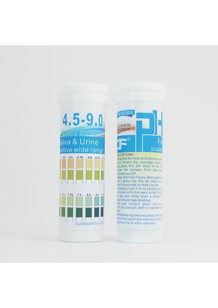 Idrar ve Tükürük Göstergesi Için 150 Şerit Şişelenmiş Ph Test Kağıdı Aralığı Ph 4.5-9.0 (Yurt Dışından) modelleri