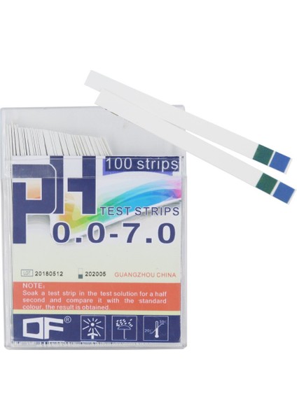 Yüksek Hassasiyetli 100 Şerit Kutulu Ph Test Şeritleri Aralığı Ph 0-7.0 Gösterge Kağıdı Test Cihazı 20% Indirim (Yurt Dışından)
