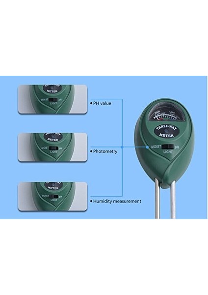 Toprak Test Ölçer, 3'ü 1 Arada Nem / Güneş Işığı / Ph Sensörü Ölçer Toprak Test Kitleri Bahçe Aleti, Ev ve Bahçe Için Su Testi Fonksiyonu (Yurt Dışından) indirimleri