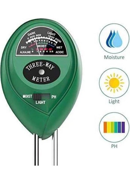 In1 Higrometre Toprak Ph Test Cihazı Bahçe Çiçekleri Nem Işık Ölçer Test Araçları (Yurt Dışından)