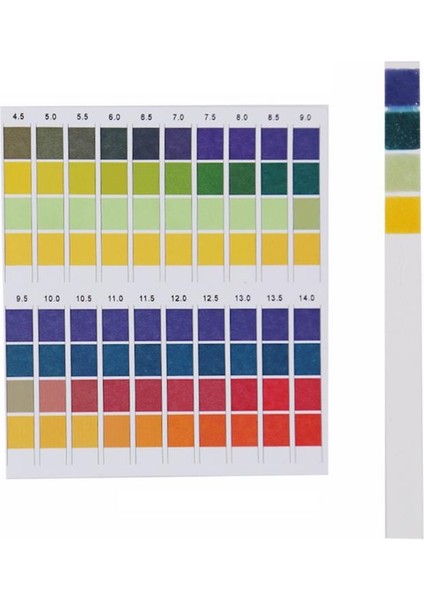 100 Şerit/kutu 0-14 Ph Test Şeritleri 0-14 Ölçekli Premium Turnusol Test Cihazı Kağıdı Suyun Ph Seviyesini Test Etmek Için Idealdir (Yurt Dışından)