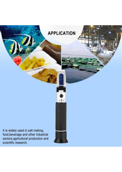 ~ 10% Salimeter Ölçümü Çift Ölçekli Deniz Suyu Tuzluluk Refraktometre Metre Aracı Akvaryum Deniz Suyu Izleme (Yurt Dışından) indirimleri