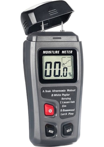 EMT01 Iki Pimli Dijital Ahşap Nem Ölçer 0-99,9% Büyük LCD Ekranlı Ahşap Nem Test Cihazı Kereste Nemli (Yurt Dışından)