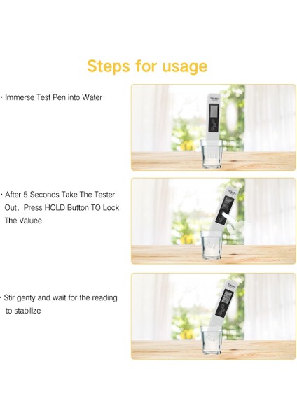 In 1 Tds Ec Ppm Metre Su Kalitesi Test Cihazı Monitör LCD Ekran Dijital Içme Suyu Test Cihazı Kalem Kablosuz Su Analizörü (Yurt Dışından) indirimleri