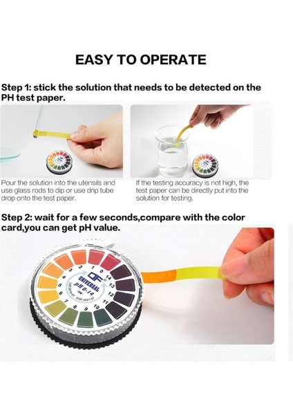 M Alkali Asit Göstergesi Metre Test Kağıt Rulo 0-14 1-14 Ph Metre Su Idrar Tükürük Toprak Turnusol Doğru Ölçüm (Yurt Dışından) fırsatları