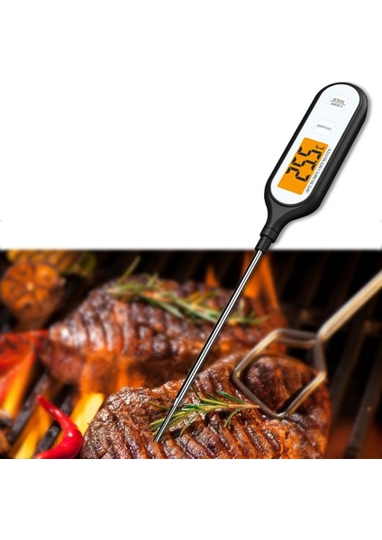 Ekran Et Barbekü Barbekü Termometre Su Geçirmez Gıda Sınıfı Probu Elektronik Mutfak Su Sıcaklığı Ölçer Süt (Yurt Dışından)