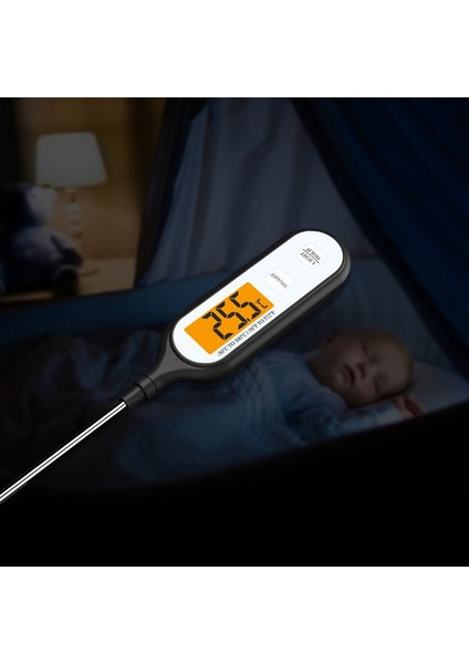 Ekran Et Barbekü Barbekü Termometre Su Geçirmez Gıda Sınıfı Probu Elektronik Mutfak Su Sıcaklığı Ölçer Süt (Yurt Dışından)