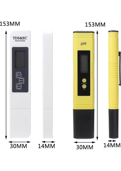 Dijital Elektrikli Ph + Tds ve Ec Metre Su Kalitesi Testi Için Akvaryum Havuz Suyu Test Kalemi Topraksız Su Kalitesi Test Cihazı (Yurt Dışından) fiyatları