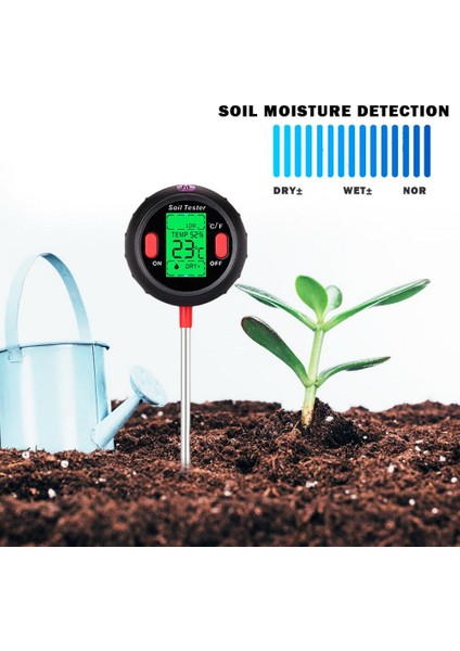 5 In 1 Toprak Ph Ölçer Toprak Test Cihazı Ph Nem Ölçer Sıcaklık Güneş Işığı Ölçüm Analizi Asitlik Alkali (Yurt Dışından) indirimleri
