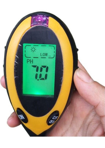 Toprak Besin Test Cihazı LCD Toprak Ph Ölçer Nem Ölçer Sıcaklık Güneş Işığı Yoğunluk Ölçümü Tarım Toprak Asitliği (Yurt Dışından)