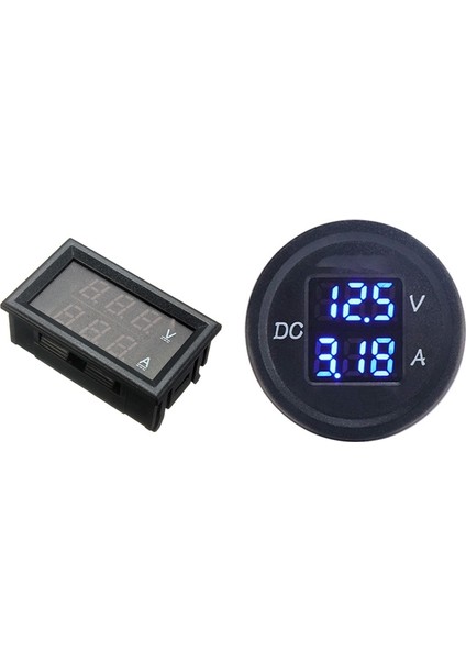 Adet LED Dijital Voltmetre Ampermetre Gerilim Çift Panel Dc 0-100V & Dc 9V-48V (Yurt Dışından)