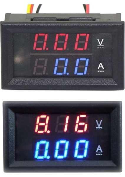 Adet LED Dijital Voltmetre Ampermetre Gerilim Çift Panel Dc 0-100V & Dc 9V-48V (Yurt Dışından)