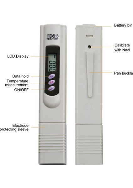Akvaryum Havuzu Okul Laboratuvar Gıdası Için Dijital Su Kalitesi Test Kalemi Ph + Tds + Ec Metre (Yurt Dışından) indirimleri