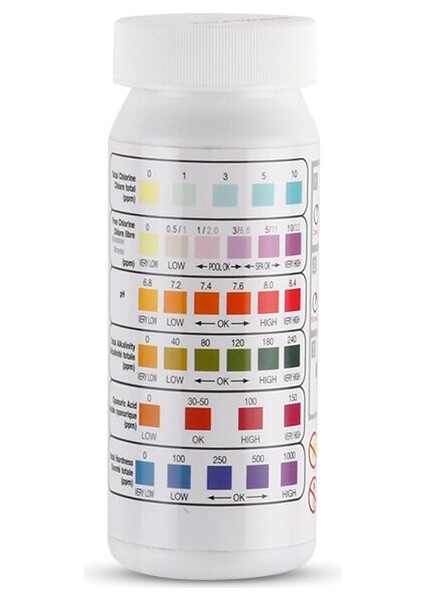 Yeni 50 Adet 6 In 1 Yüzme Havuzu Spa Test Şeritleri Klor Ph Alkalinite Su Sertlik Test Aracı XSD88 (Yurt Dışından) fırsatları