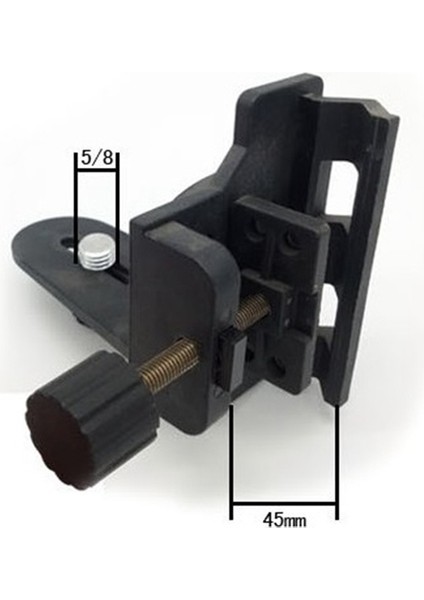 3D Seviye Klip Uzatma Tavan Destek Çubuğu Siyah Braketi Ayarlanabilir Yükseklik 5/8 Inç Adaptör Su Terazisi (Yurt Dışından)