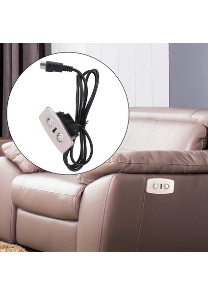 Elektrikli Recliners ve Lift Sandalyeler Için USB 5V 2A Portlu 2 Düğmeli El Uzaktan Kumandalı Elektrikli Recliner Kare Anahtar (Yurt Dışından)
