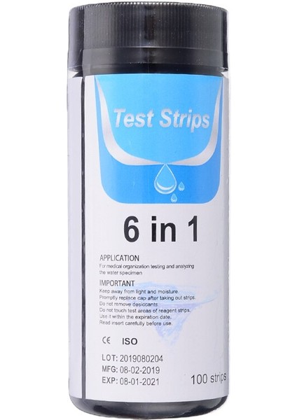 100 Adet Su Kalitesi Test Kağıtları 6 In 1 Test Şeritleri Akvaryum Balık Tankı Ph Seviyesi Toplam Alkalinite Nitrit Test Kağıdı (Yurt Dışından)