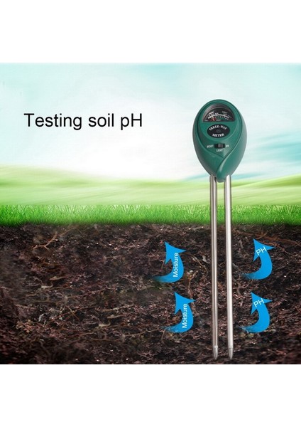 3'ü 1 Arada Toprak Ph Ölçer Toprak Nemi Test Cihazı Toprak Nemi Ph Analiz Cihazı Sıcaklık Güneş Işığı Yoğunluğu Ölçüm Cihazı (Yurt Dışından) modelleri