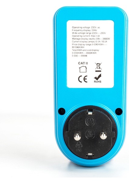 Xhhdqes Dijital Akım Ölçer Voltmetre Ac Metre Zaman Watt Enerji Test Cihazı AC230V 50Hz Arkadan Aydınlatmalı Ab Tak (Yurt Dışından)