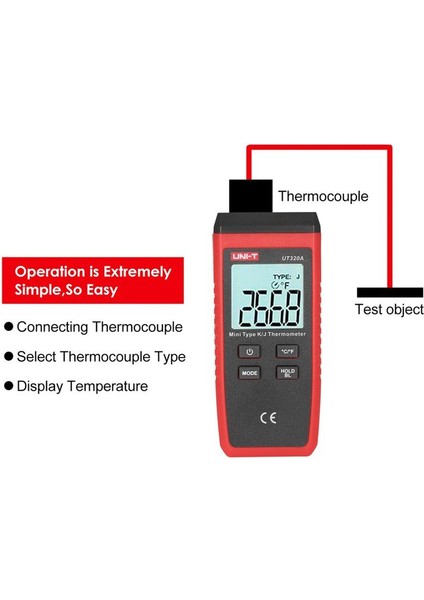 Unı-T UT320A Termometre Termokupl Mini Kontak K/j Termometre Sağlam (Yurt Dışından) fırsatları
