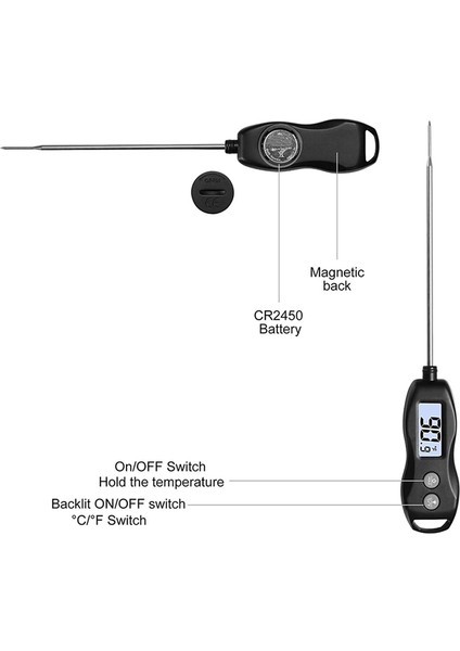 Anında Okuma Dijital Et Termometresi Gıda Pişirme Termometresi Mutfak Fırın Barbekü Izgara Sigara Içen Türkiye Şeker B (Yurt Dışından) modelleri
