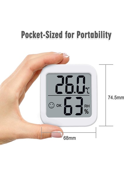 Dijital Termo-Higrometre Kapalı Oda Termometresi Higrometre Nem Ölçer Ev Ölçer Sıcaklık Monitörü Büyük LCD (Yurt Dışından) fiyatları