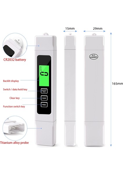 Tds Taşınabilir Kalem Su Kalitesi Test Cihazı Tds Test Kalemi Iletkenlik Kalemi Ec Metre Fonksiyonu Üçü Bir Arada (Yurt Dışından) modelleri
