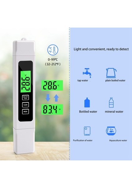 Tds Taşınabilir Kalem Su Kalitesi Test Cihazı Tds Test Kalemi Iletkenlik Kalemi Ec Metre Fonksiyonu Üçü Bir Arada (Yurt Dışından) fırsatları